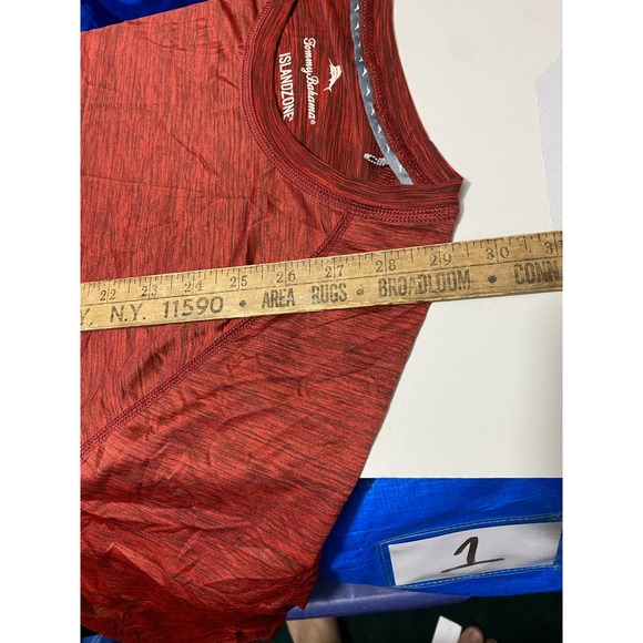 Men's Tommy Bahama Island Zone S/S Crew Neck T-Shirt L - Golf Orange - Picture 3 of 9